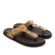 SANDALIA PLANA DE PIEL ESCLAVA HARPER CAMEL PORRONET - Querol online