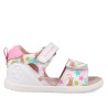 sandalias Biomecanics 262163 blancas con flores y leopardos