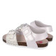 sandalias Garvalin 262466 blancas con animal print de brilli brilli - Querol online