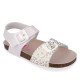 sandalias Garvalin 262466 blancas con animal print de brilli brilli - Querol online