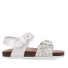 sandalias Garvalin 262466 blancas con animal print de brilli brilli