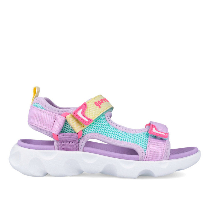 sandalias Garvalin 262770 lilas con doble velcro y estilo deportivo - Querol online