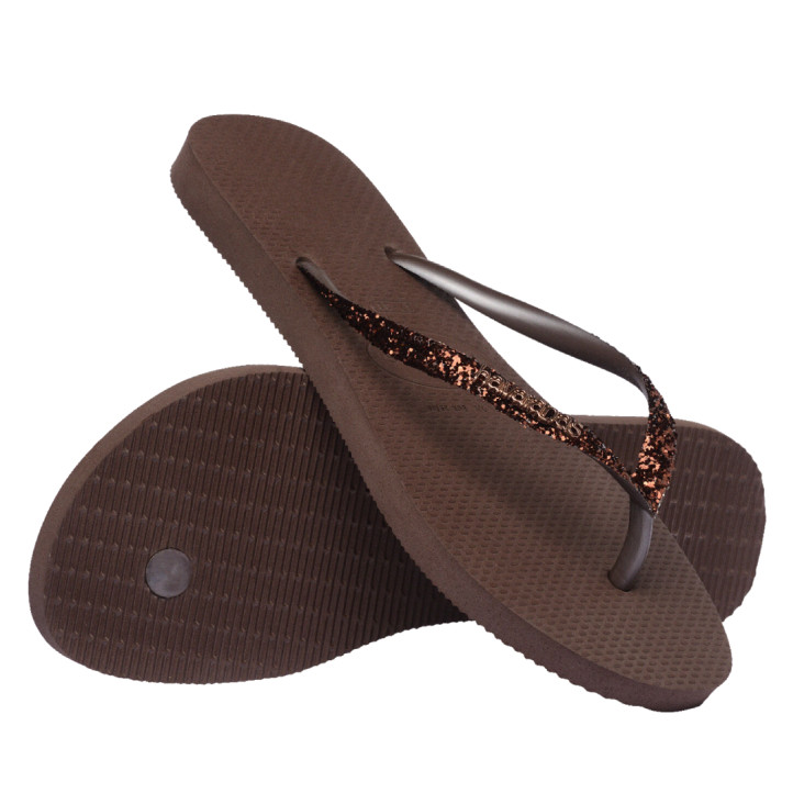 Xancles Havaianas slim glitter ii dark brown dona - Querol online