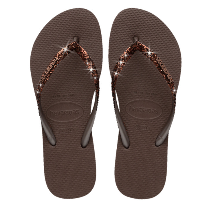 Xancles Havaianas slim glitter ii dark brown dona - Querol online