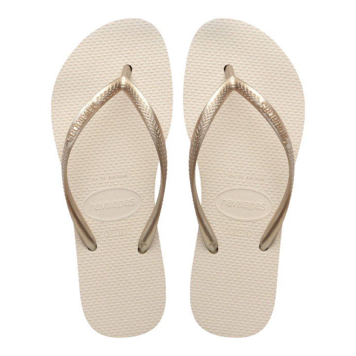 Chanclas Havaianas slim flatform beige mujer - Querol online
