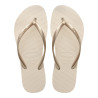 Chanclas Havaianas slim flatform beige mujer