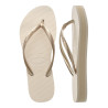 Chanclas Havaianas slim flatform beige mujer