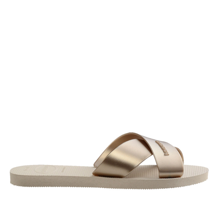 Chanclas Havaianas aqua metallic beige mujer - Querol online