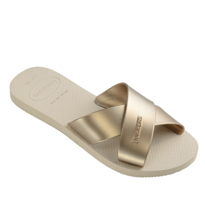 Chanclas Havaianas aqua metallic beige mujer - Querol online