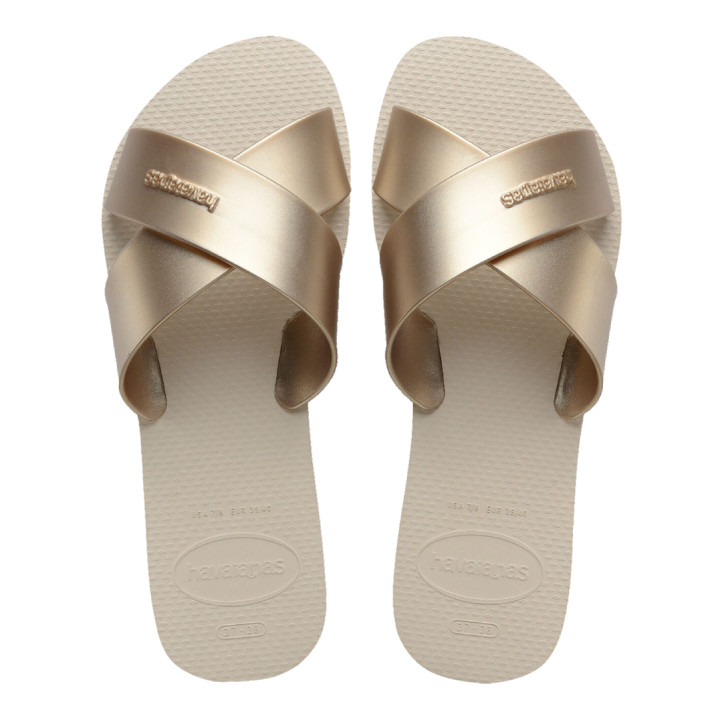 Chanclas Havaianas aqua metallic beige mujer - Querol online