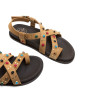 SANDALIA PLANA DE PIEL HAZEL CAMEL PORRONET