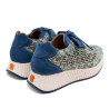 DEPORTIVA CALADA DE PIEL Y TEXTIL INÉS AZUL PORRONET
