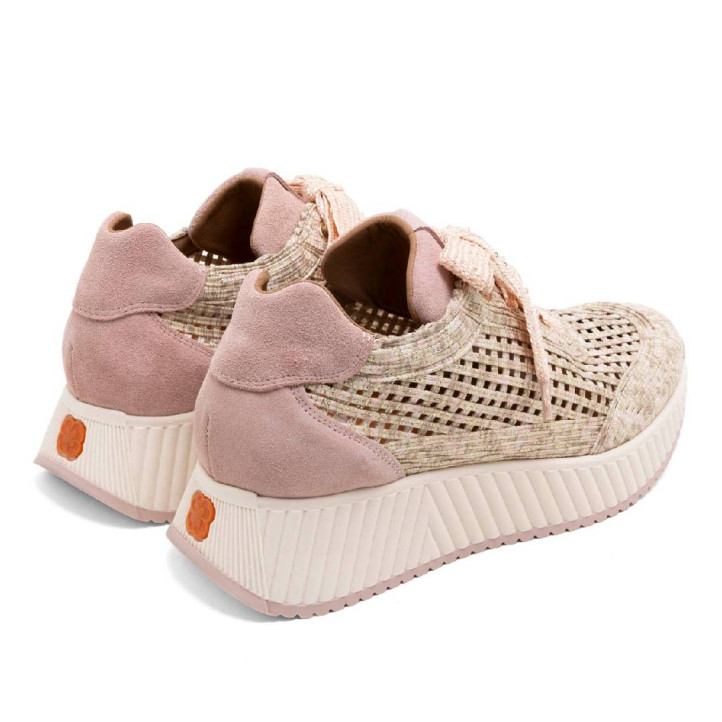 DEPORTIVA CALADA DE PIEL Y TEXTIL INÉS ROSA PORRONET - Querol online
