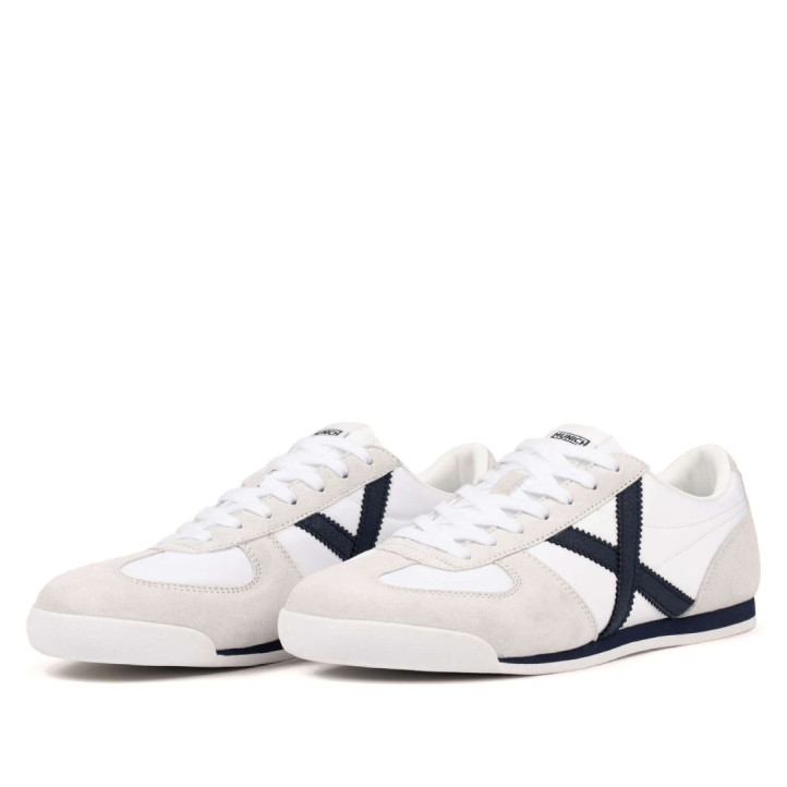 Zapatillas deportivas Munich stereo 03 blanca y gris - Querol online