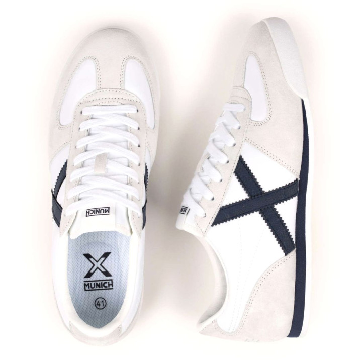 Zapatillas deportivas Munich stereo 03 blanca y gris - Querol online