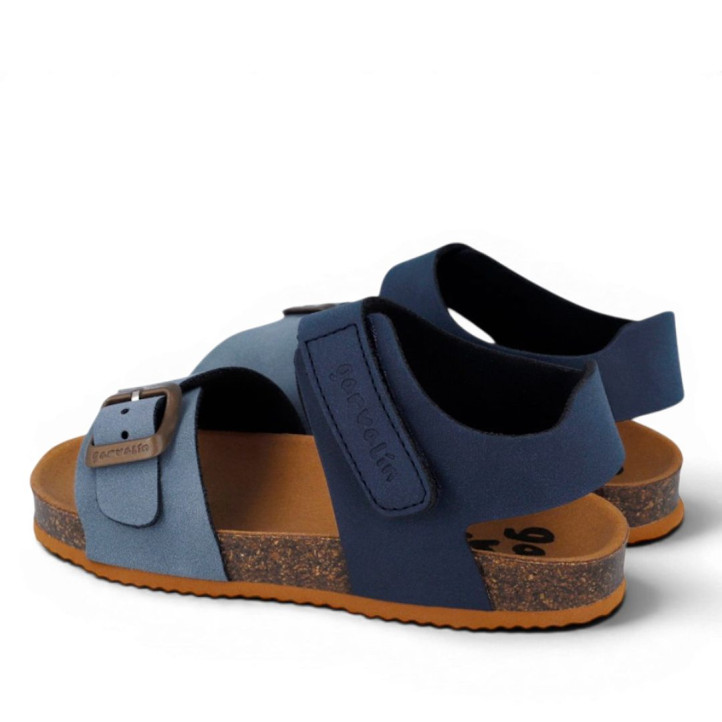 sandalias Garvalin 262471 en dos tonos de azul tipo bio - Querol online