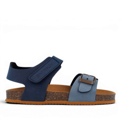 sandalias Garvalin 262471 en dos tonos de azul tipo bio - Querol online