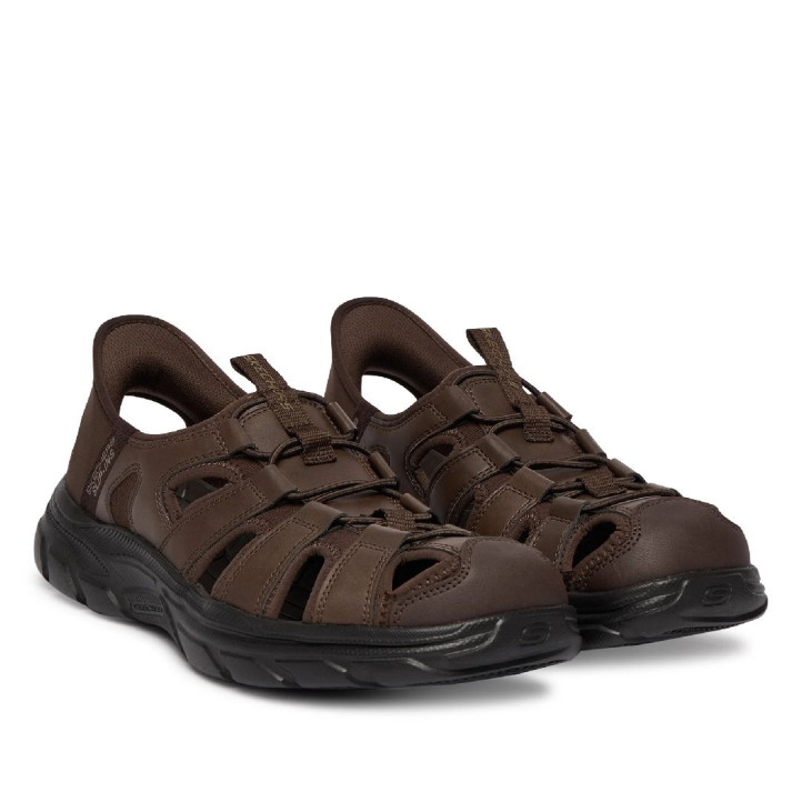 Sandalias Skechers slip-ins relaxed fit: revolted marrones - Querol online