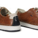 Zapatos sport Fluchos lester marrones con detalles azules - Querol online