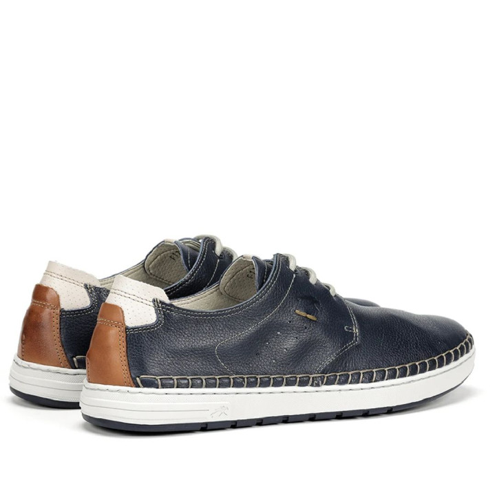 Zapatos sport Fluchos lester azules con detalles marrones - Querol online
