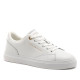 Zapatillas urban Tommy Hilfiger white de piel con logo metalizado - Querol online