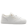 Zapatillas urban Tommy Hilfiger white de piel con logo metalizado