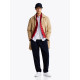 Zapatillas deportivas Tommy Hilfiger white con navy blue y brown de piel con logo - Querol online