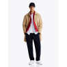 Zapatillas deportivas Tommy Hilfiger white con navy blue y brown de piel con logo