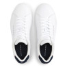 Sabatilles esportives Tommy Hilfiger white amb navy blue i brown de pell amb logo