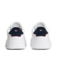 Zapatillas deportivas Tommy Hilfiger white con navy blue y brown de piel con logo - Querol online