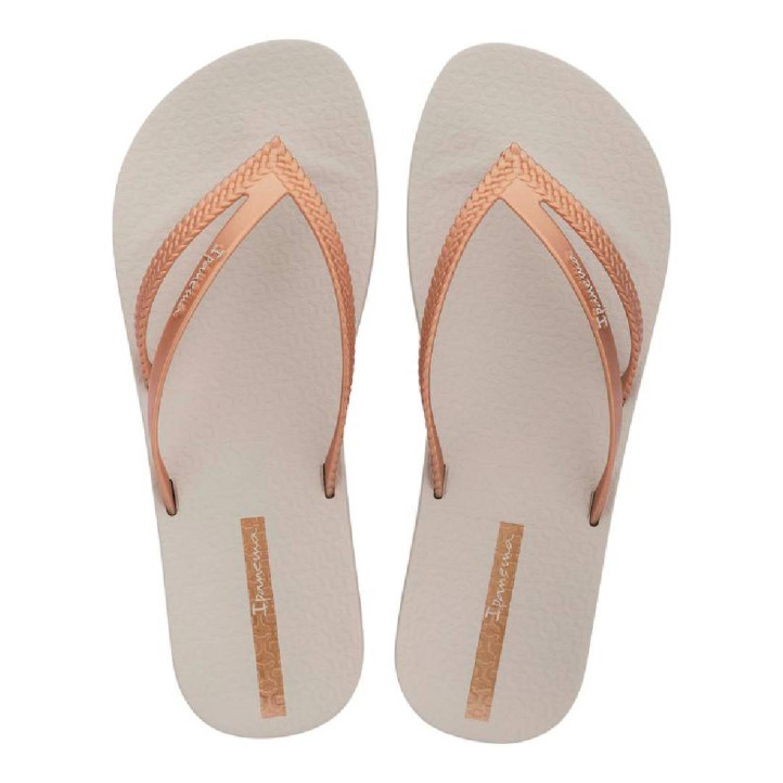 CHANCLAS DE MUJER IPANEMA BOSSA SOFT V FEM BEIGE/GOLD - Querol online