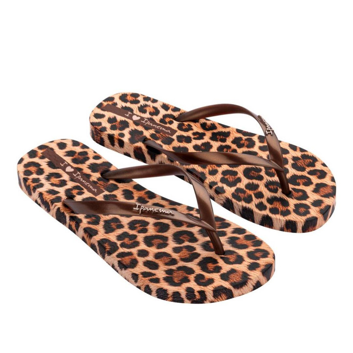 CHANCLAS DE MUJER IPANEMA ANIMAL PRINT VII FEM BEIGE/BRONZE/BROWN - Querol online
