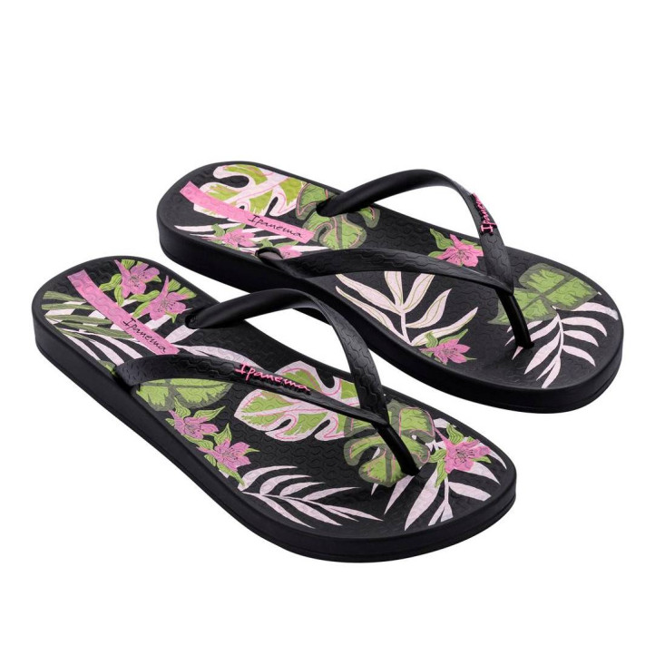 CHANCLAS DE MUJER IPANEMA ANAT. TEMAS XVI FEM BLACK/BLACK/PINK - Querol online
