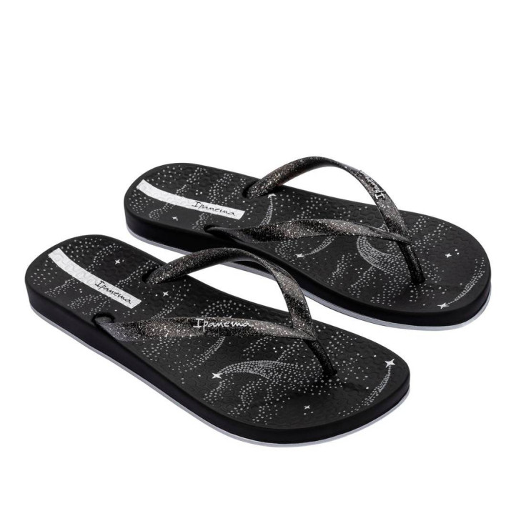 CHANCLAS DE MUJER IPANEMA  ANAT MAGIC FEM BLACK/SILVER - Querol online