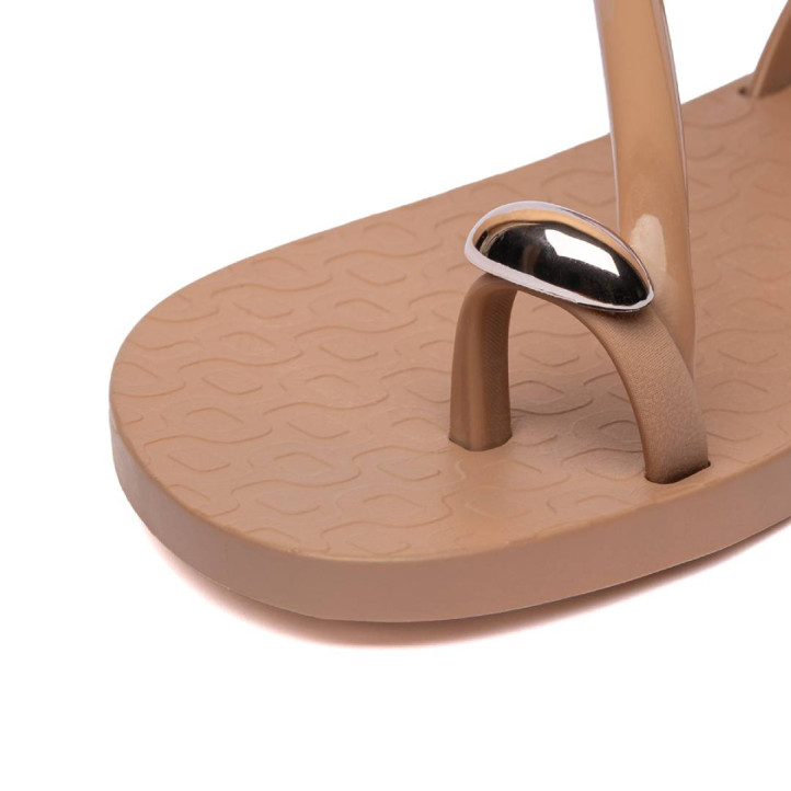 CHANCLAS DE MUJER IPANEMA GLAM RING SANDAL BROWN/ROSE - Querol online