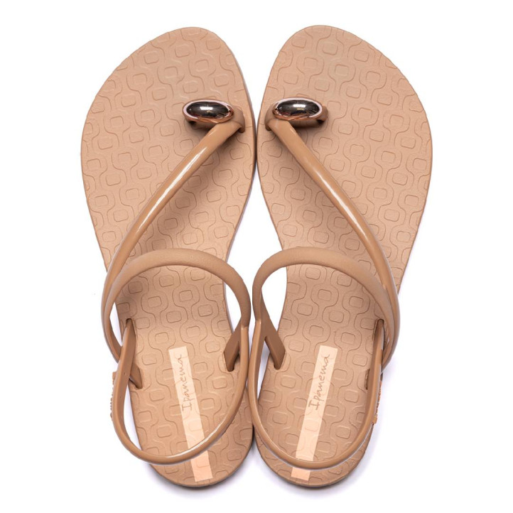 CHANCLAS DE MUJER IPANEMA GLAM RING SANDAL BROWN/ROSE - Querol online