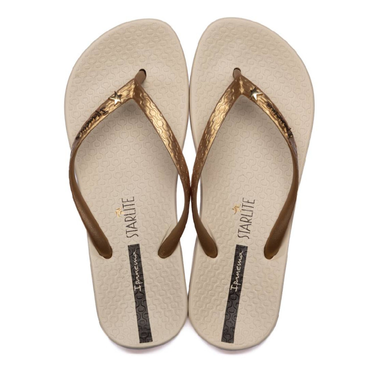 CHANCLAS DE MUJER IPANEMA STARLITE FEM BEIGE/GOLD - Querol online