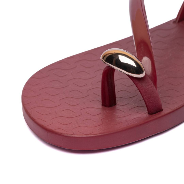CHANCLAS DE MUJER IPANEMA GLAM RING SANDAL BURGUNDY/ROSE - Querol online