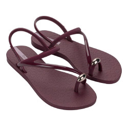CHANCLAS DE MUJER IPANEMA GLAM RING SANDAL BURGUNDY/ROSE - Querol online