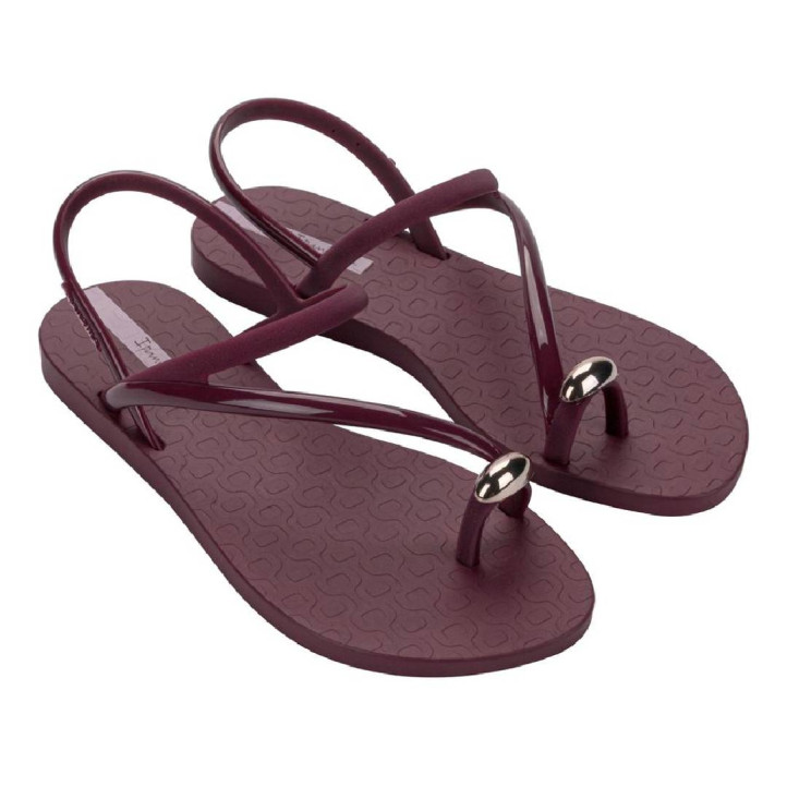 CHANCLAS DE MUJER IPANEMA GLAM RING SANDAL BURGUNDY/ROSE - Querol online