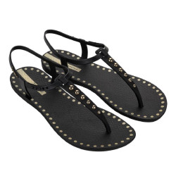 CHANCLAS DE MUJER IPANEMA CLASS DOTS AD BLACK/BLACK/GOLD - Querol online