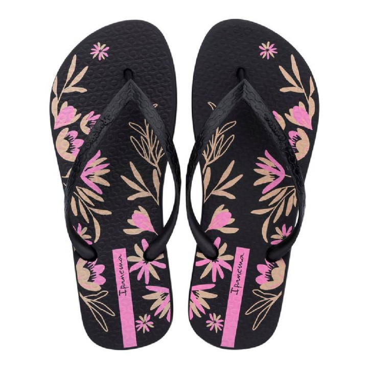 CHANCLAS DE MUJER IPANEMA CLASSICA HAPPY XVIII FEM BLACK/PINK/BEIGE - Querol online