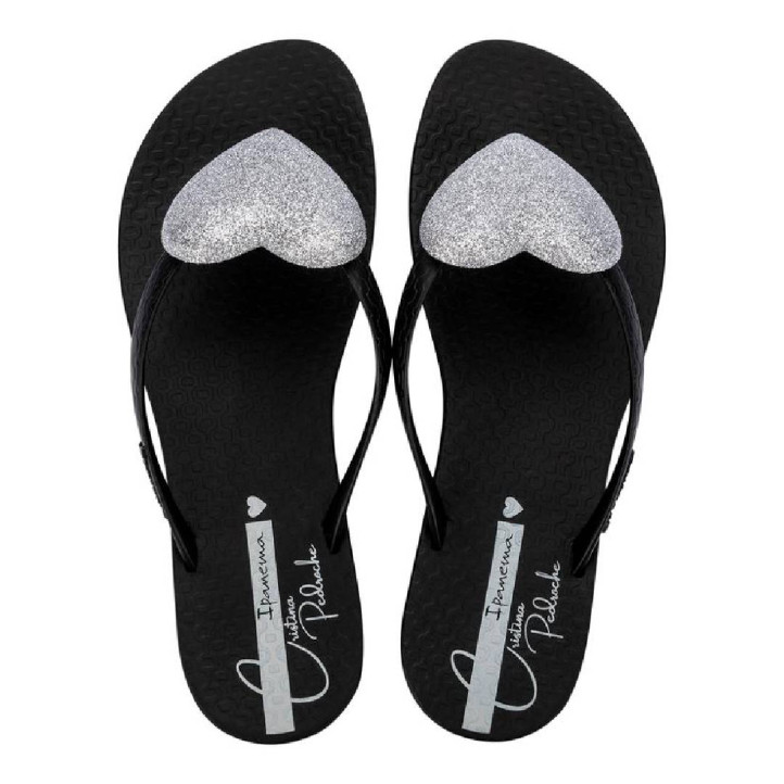CHANCLAS DE MUJER IPANEMA  CRISTINA PEDROCHE FEM BLACK/GLITTER SILVER - Querol online