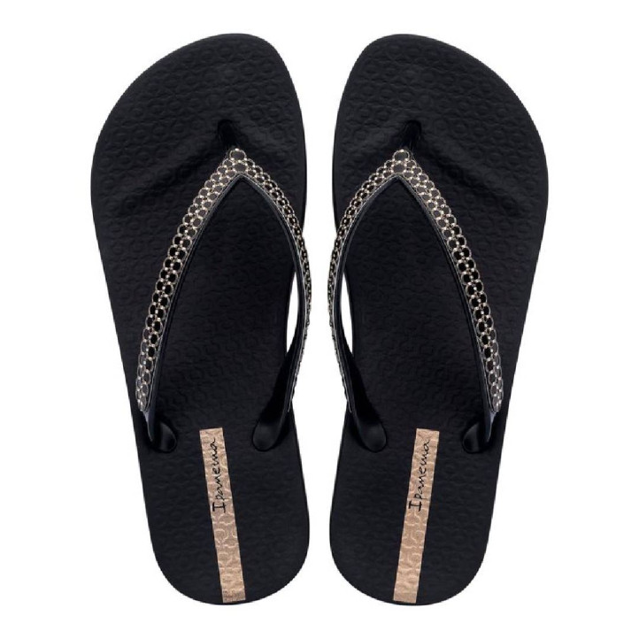 CHANCLAS DE MUJER IPANEMA MESH XI PLAT FEM BLACK/BLACK/GOLD - Querol online