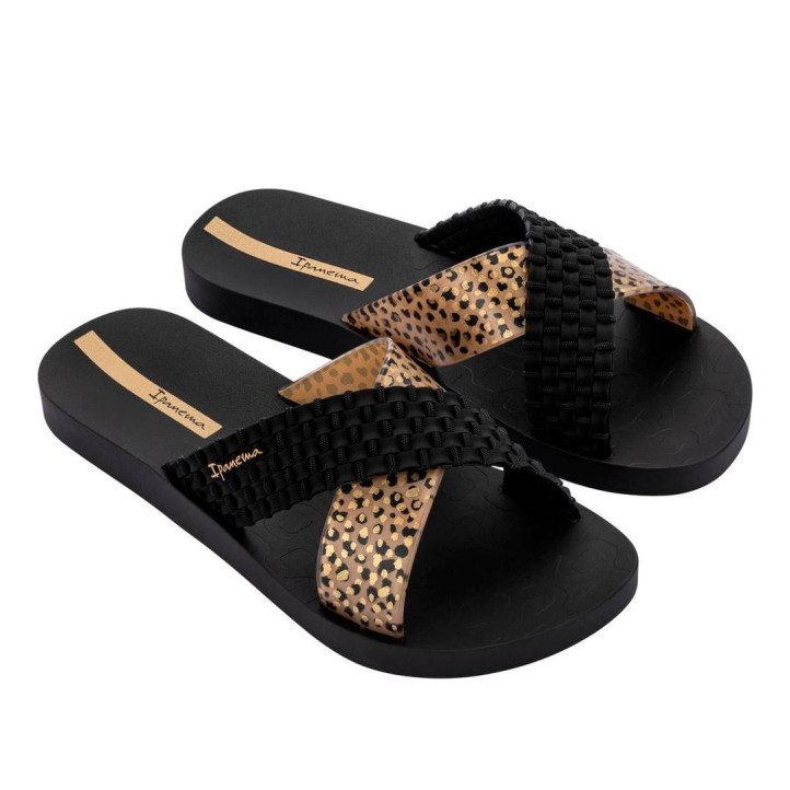 CHANCLAS DE MUJER IPANEMA SENSE SLIDE FEM BLACK/BEIGE - Querol online