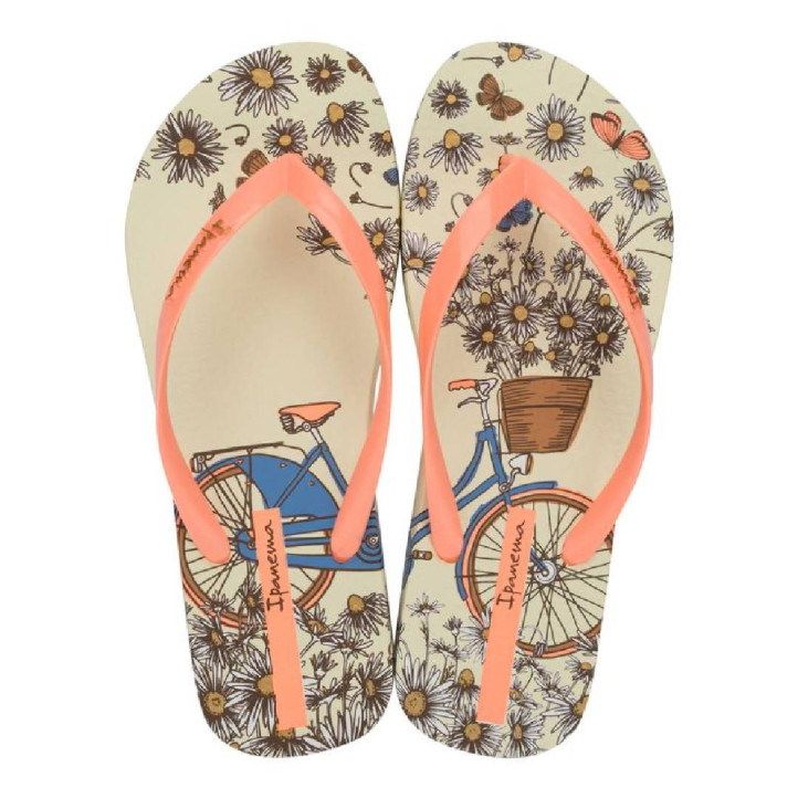 CHANCLAS DE MUJER IPANEMA MARI BLOOM BEIGE/ORANGE/GOLDEN - Querol online