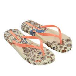 CHANCLAS DE MUJER IPANEMA MARI BLOOM BEIGE/ORANGE/GOLDEN - Querol online