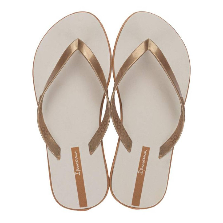 CHANCLAS DE MUJER IPANEMA RIO BEIGE/GOLD - Querol online