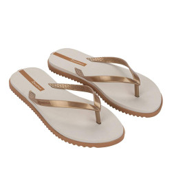 CHANCLAS DE MUJER IPANEMA RIO BEIGE/GOLD - Querol online