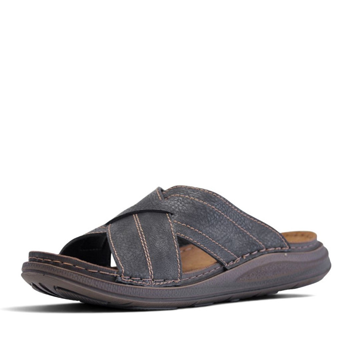 Sandàlies In Blu grises blavoses amb detalls marrons i tires creuades - Querol online